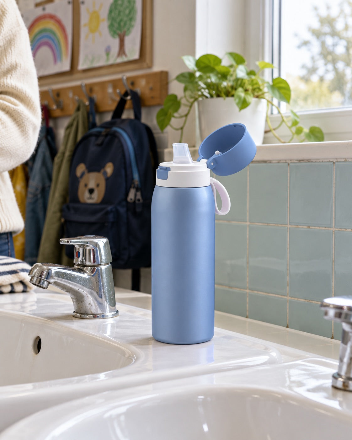 À l’école · à remplir avec une eau du robinet potable